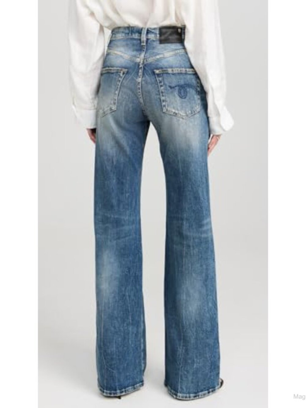High Rise Flared Stretch Denim Jeans - Picture 2 of 5